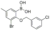 3-BROMO-2-(3'-CHLOROBENZYLOXY)-5-METHYLPHENYLBORONIC ACID Struktur