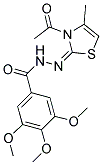 N'-[(2E)-3-ACETYL-4-METHYL-1,3-THIAZOL-2(3H)-YLIDENE]-3,4,5-TRIMETHOXYBENZOHYDRAZIDE Struktur