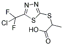 2-((5-[CHLORO(DIFLUORO)METHYL]-1,3,4-THIADIAZOL-2-YL)SULFANYL)PROPANOIC ACID Struktur