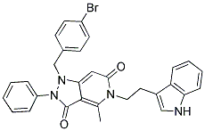 5-(2-(1H-INDOL-3-YL)ETHYL)-1-(4-BROMOBENZYL)-4-METHYL-2-PHENYL-1,2-DIHYDRO-5H-PYRAZOLO[4,3-C]PYRIDINE-3,6-DIONE