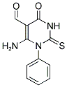 6-AMINO-4-OXO-1-PHENYL-2-THIOXO-1,2,3,4-TETRAHYDRO-5-PYRIMIDINECARBALDEHYDE Struktur