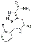 5-{2-[(2-FLUOROBENZYL)AMINO]-2-OXOETHYL}-1,2,3-THIADIAZOLE-4-CARBOXAMIDE Struktur