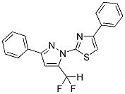 2-[5-(DIFLUOROMETHYL)-3-PHENYL-1H-PYRAZOL-1-YL]-4-PHENYL-1,3-THIAZOLE Struktur