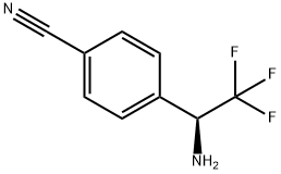 4-((1S)-1-AMINO-2,2,2-TRIFLUOROETHYL)BENZENECARBONITRILE Struktur