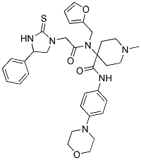 4-(N-(FURAN-2-YLMETHYL)-2-(4-PHENYL-2-THIOXOIMIDAZOLIDIN-1-YL)ACETAMIDO)-1-METHYL-N-(4-MORPHOLINOPHENYL)PIPERIDINE-4-CARBOXAMIDE Struktur