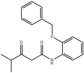 N-2-BENZYLOXYPHENYL ISOBUTYRYLACETAMIDE Struktur