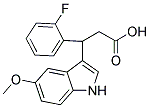 3-(2-FLUORO-PHENYL)-3-(5-METHOXY-1H-INDOL-3-YL)-PROPIONIC ACID Struktur