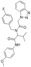 2-[[2-(1H-1,2,3-BENZOTRIAZOL-1-YL)ACETYL](4-FLUOROBENZYL)AMINO]-N-(4-METHOXYPHENYL)-3-METHYLBUTANAMIDE Struktur