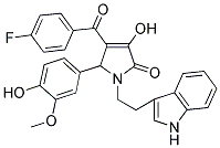 1-(2-(1H-INDOL-3-YL)ETHYL)-4-(4-FLUOROBENZOYL)-3-HYDROXY-5-(4-HYDROXY-3-METHOXYPHENYL)-1H-PYRROL-2(5H)-ONE Struktur