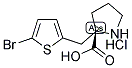 (S)-ALPHA-(5-BROMO-2-THIOPHENYLMETHYL)-PROLINE-HCL Struktur