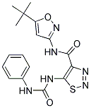 5-[(ANILINOCARBONYL)AMINO]-N-(5-TERT-BUTYLISOXAZOL-3-YL)-1,2,3-THIADIAZOLE-4-CARBOXAMIDE Struktur