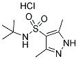 N-(TERT-BUTYL)-3,5-DIMETHYL-1H-PYRAZOLE-4-SULFONAMIDE HYDROCHLORIDE Struktur