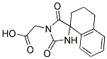 (2,5-DIOXO-3',4'-DIHYDRO-1H,2'H-SPIRO[IMIDAZOLIDINE-4,1'-NAPHTHALEN]-1-YL)ACETIC ACID Struktur