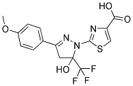 2-[5-HYDROXY-3-(4-METHOXYPHENYL)-5-(TRIFLUOROMETHYL)-4,5-DIHYDRO-1H-PYRAZOL-1-YL]-1,3-THIAZOLE-4-CARBOXYLIC ACID