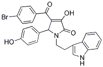 1-(2-(1H-INDOL-3-YL)ETHYL)-4-(4-BROMOBENZOYL)-3-HYDROXY-5-(4-HYDROXYPHENYL)-1H-PYRROL-2(5H)-ONE Struktur