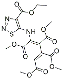 TETRAMETHYL (1Z,3Z)-1-{[4-(ETHOXYCARBONYL)-1,2,3-THIADIAZOL-5-YL]AMINO}BUTA-1,3-DIENE-1,2,3,4-TETRACARBOXYLATE Struktur