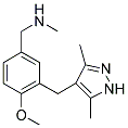 (3-[(3,5-DIMETHYL-1H-PYRAZOL-4-YL)METHYL]-4-METHOXYBENZYL) METHYLAMINE Struktur