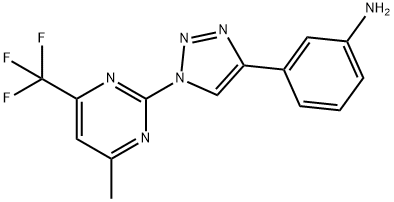 3-(1-[4-METHYL-6-(TRIFLUOROMETHYL)-2-PYRIMIDINYL]-1H-1,2,3-TRIAZOL-4-YL)ANILINE Struktur