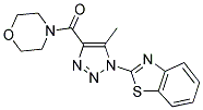 2-[5-METHYL-4-(MORPHOLIN-4-YLCARBONYL)-1H-1,2,3-TRIAZOL-1-YL]-1,3-BENZOTHIAZOLE Struktur