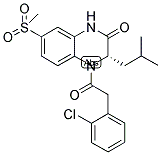 (3S)-4-[2-(2-CHLORO-PHENYL)-ACETYL]-3-ISOBUTYL-7-METHANESULFONYL-3,4-DIHYDRO-1H-QUINOXALIN-2-ONE Struktur