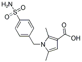 1-[4-(AMINOSULFONYL)BENZYL]-2,5-DIMETHYL-1H-PYRROLE-3-CARBOXYLIC ACID Struktur