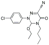 4-BUTYL-2-(4-CHLOROPHENYL)-3-ETHOXY-5-OXO-2,3,4,5-TETRAHYDRO-1,2,4-TRIAZINE-6-CARBONITRILE Struktur