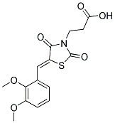 3-[5-(2,3-DIMETHOXY-BENZYLIDENE)-2,4-DIOXO-THIAZOLIDIN-3-YL]-PROPIONIC ACID Struktur