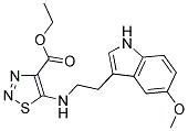 ETHYL 5-{[2-(5-METHOXY-1H-INDOL-3-YL)ETHYL]AMINO}-1,2,3-THIADIAZOLE-4-CARBOXYLATE Struktur