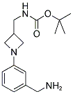 [1-(3-AMINOMETHYL-PHENYL)-AZETIDIN-3-YLMETHYL]-CARBAMIC ACID TERT-BUTYL ESTER Struktur