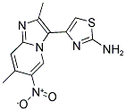 4-(2,7-DIMETHYL-6-NITRO-IMIDAZO[1,2-A]PYRIDIN-3-YL)-THIAZOL-2-YLAMINE Struktur