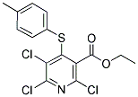 ETHYL 2,5,6-TRICHLORO-4-[(4-METHYLPHENYL)THIO]NICOTINATE Struktur