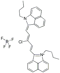 1-BUTYL-2-((1E,3Z)-5-[1-BUTYLBENZO[CD]INDOL-2(1H)-YLIDENE]-3-CHLORO-1,3-PENTADIENYL)BENZO[CD]INDOLIUM TETRAFLUOROBORATE Struktur