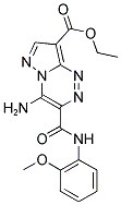 ETHYL 4-AMINO-3-{[(2-METHOXYPHENYL)AMINO]CARBONYL}PYRAZOLO[5,1-C][1,2,4]TRIAZINE-8-CARBOXYLATE Struktur