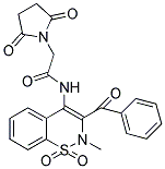 N-(3-BENZOYL-2-METHYL-1,1-DIOXO-1,2-DIHYDRO-1LAMBDA~6~,2-BENZOTHIAZIN-4-YL)-2-(2,5-DIOXO-1-PYRROLIDINYL)ACETAMIDE Struktur