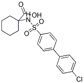 1-([(4'-CHLORO[1,1'-BIPHENYL]-4-YL)SULFONYL]AMINO)CYCLOHEXANECARBOXYLIC ACID Struktur