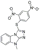 3-(2,4-DINITRO-PHENYLSULFANYL)-9-METHYL-9H-BENZO[4,5]IMIDAZO[2,1-C][1,2,4]TRIAZOLE Struktur