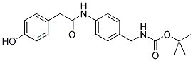 [4-[2-(4-HYDROXY-PHENYL)-ACETYLAMINO]-BENZYL]-CARBAMIC ACID TERT-BUTYL ESTER Struktur