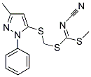 METHYL [(3-METHYL-1-PHENYL-1H-PYRAZOL-5-YLTHIO)METHYL] CYANOCARBONIMIDODITHIOATE Struktur