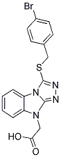 [3-(4-BROMO-BENZYLSULFANYL)-BENZO[4,5]IMIDAZO[2,1-C][1,2,4]TRIAZOL-9-YL]-ACETIC ACID Struktur