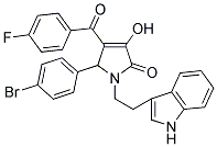 1-(2-(1H-INDOL-3-YL)ETHYL)-5-(4-BROMOPHENYL)-4-(4-FLUOROBENZOYL)-3-HYDROXY-1H-PYRROL-2(5H)-ONE Struktur