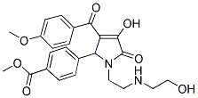 METHYL 4-[4-HYDROXY-1-{2-[(2-HYDROXYETHYL)AMINO]ETHYL}-3-(4-METHOXYBENZOYL)-5-OXO-2,5-DIHYDRO-1H-PYRROL-2-YL]BENZOATE Struktur