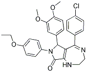 (Z)-5-(4-CHLOROPHENYL)-6-(3,4-DIMETHOXYPHENYL)-7-(4-ETHOXYPHENYL)-2,3,6,7-TETRAHYDROPYRROLO[3,4-E][1,4]DIAZEPIN-8(1H)-ONE Struktur