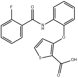 3-(2-[(2-FLUOROBENZOYL)AMINO]PHENOXY)-2-THIOPHENECARBOXYLIC ACID Struktur