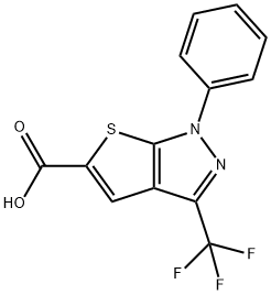 1-PHENYL-3-(TRIFLUOROMETHYL)-1H-THIENO[2,3-C]PYRAZOLE-5-CARBOXYLIC ACID Struktur