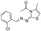 2-CHLOROBENZALDEHYDE [(2E)-3-ACETYL-4-METHYL-1,3-THIAZOL-2(3H)-YLIDENE]HYDRAZONE Struktur