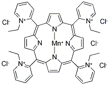 MANGANESE(III)-5,10,15,20-TETRAKIS(N-ETHYLPYRIDINIUM-2-YL)PORPHYRIN PENTACHLORIDE Struktur