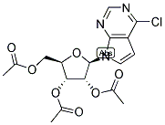 6-CHLORO-7-DEAZA-9-(2',3',5'-TRI-O-ACETYL-BETA-D-RIBOFURANOYSYL)PURINE Struktur