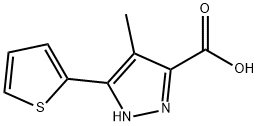 4-METHYL-5-THIOPHEN-2-YL-2H-PYRAZOLE-3-CARBOXYLIC ACID Struktur