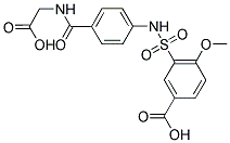 3-[[(4-[[(CARBOXYMETHYL)AMINO]CARBONYL]PHENYL)AMINO]SULFONYL]-4-METHOXYBENZOIC ACID Struktur