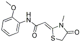 (2Z)-N-(2-METHOXYPHENYL)-2-(3-METHYL-4-OXO-1,3-THIAZOLIDIN-2-YLIDENE)ACETAMIDE Struktur